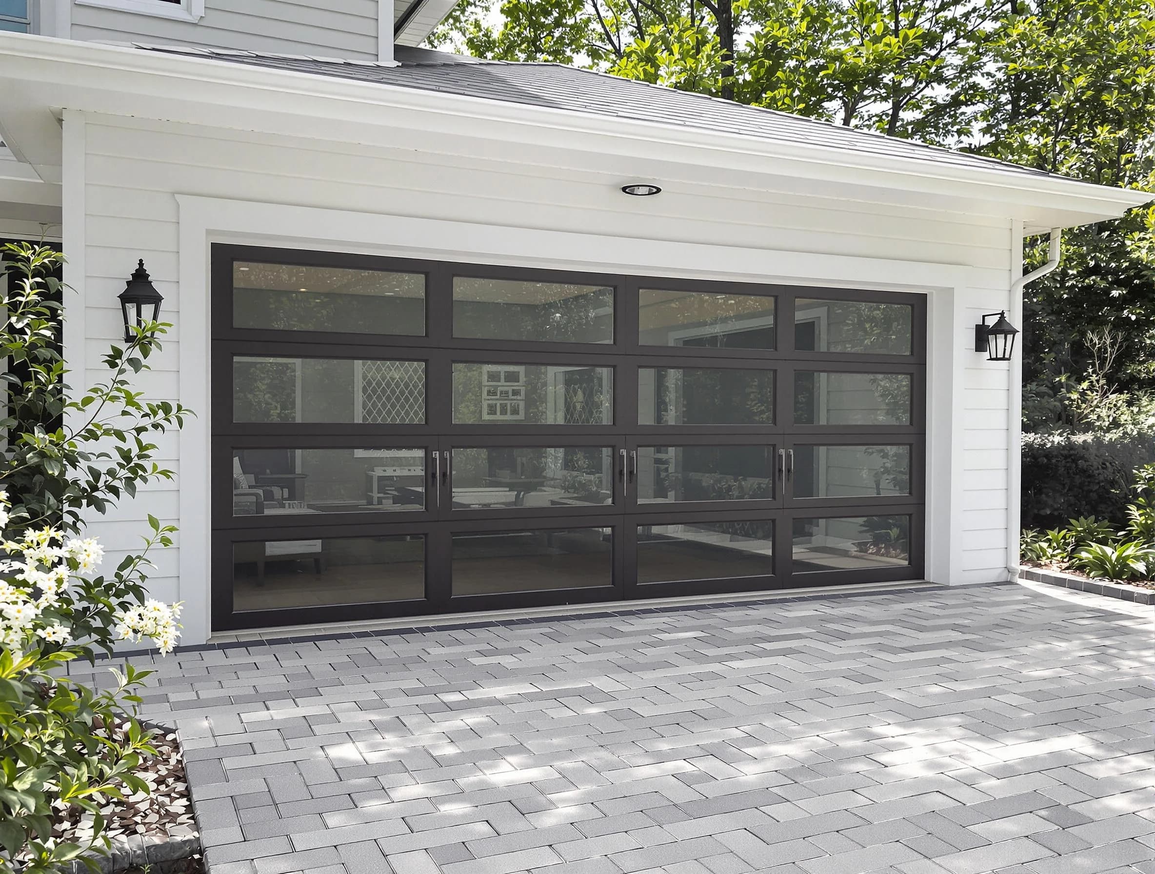 Woonsocket Garage Door Repair design specialist presenting custom garage door options to Woonsocket homeowner