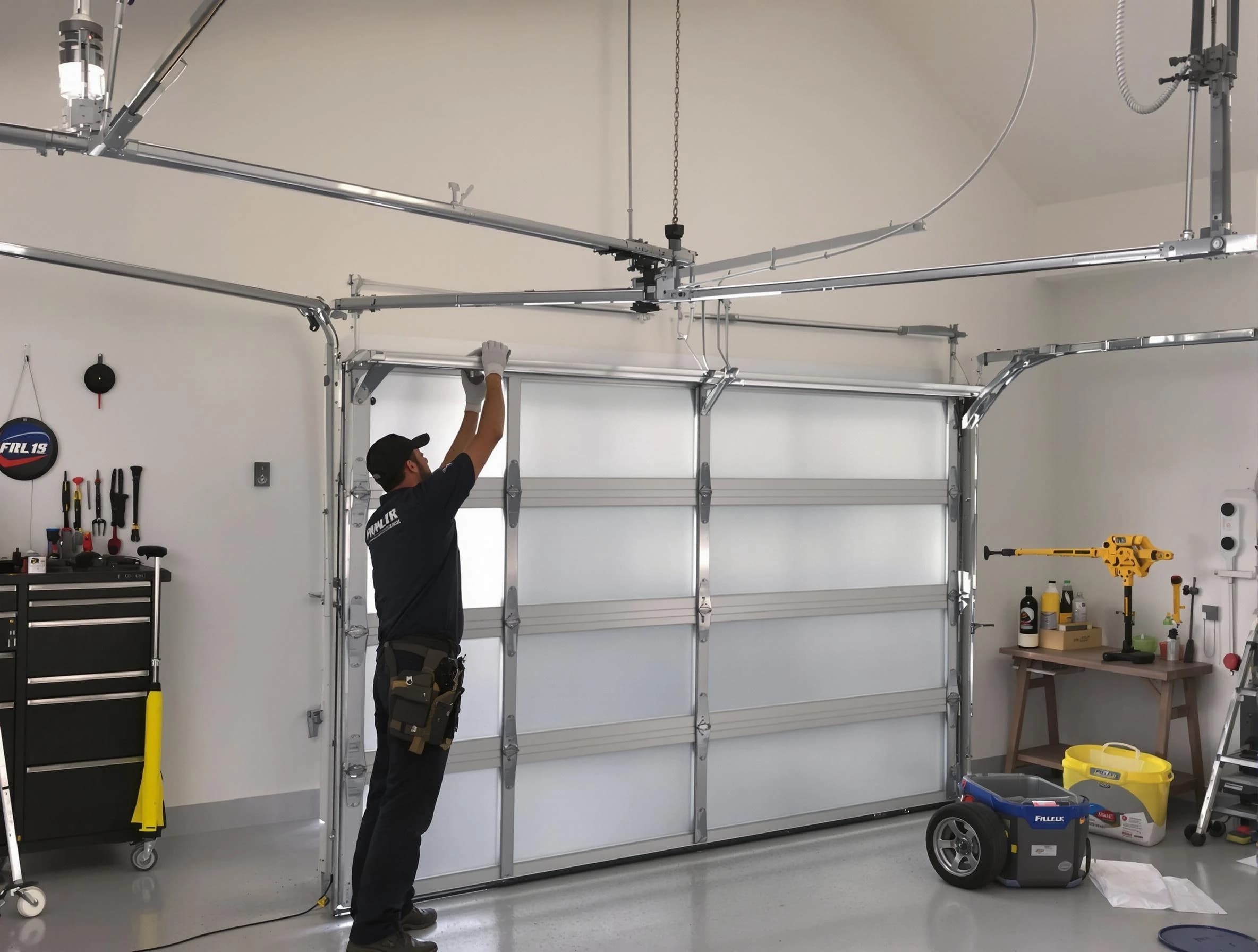 Woonsocket Garage Door Repair certified team performing precision garage door installation in Woonsocket