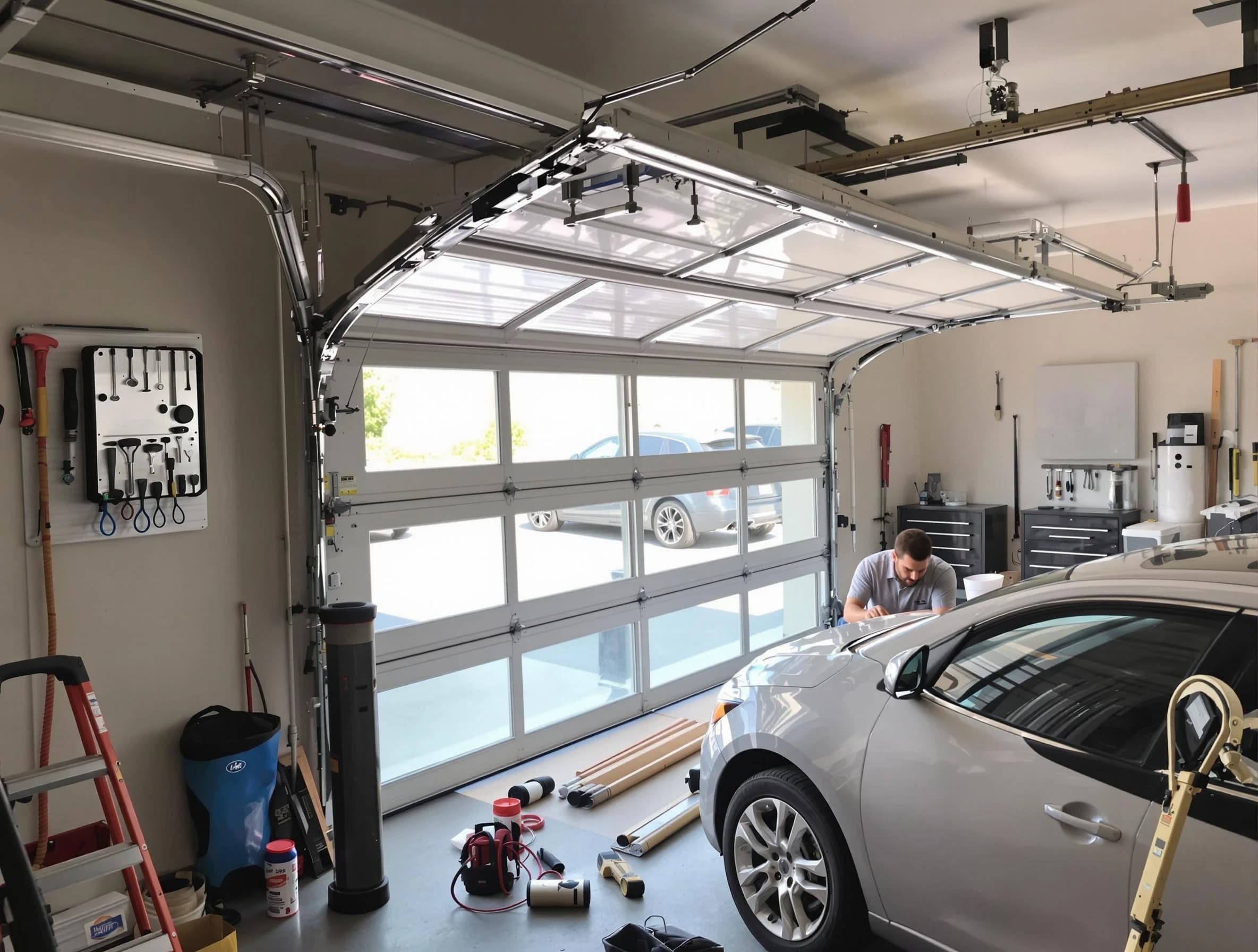Garage door noise reduction service by Woonsocket Garage Door Repair in Woonsocket