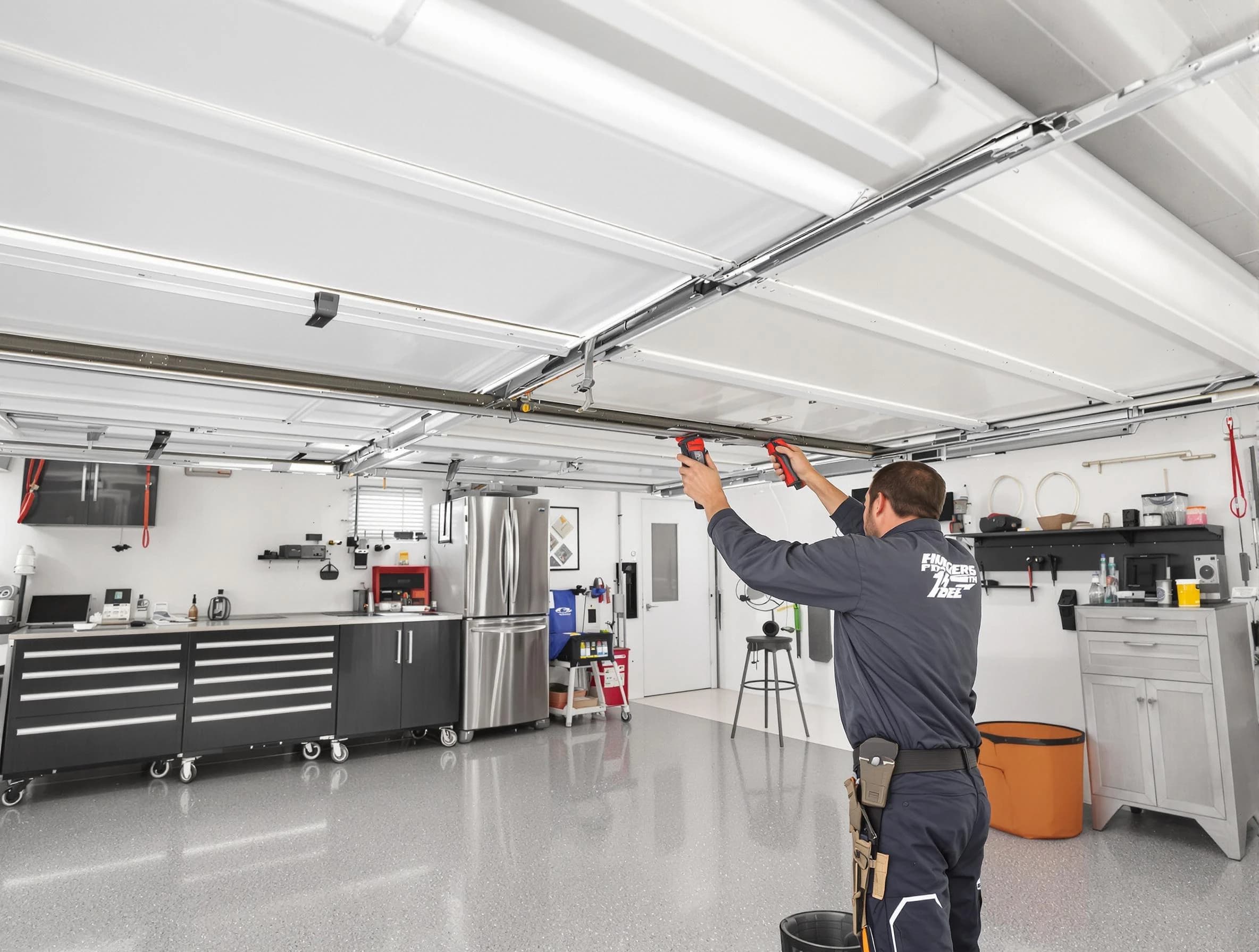 Overhead garage door repair service by Woonsocket Garage Door Repair in Woonsocket