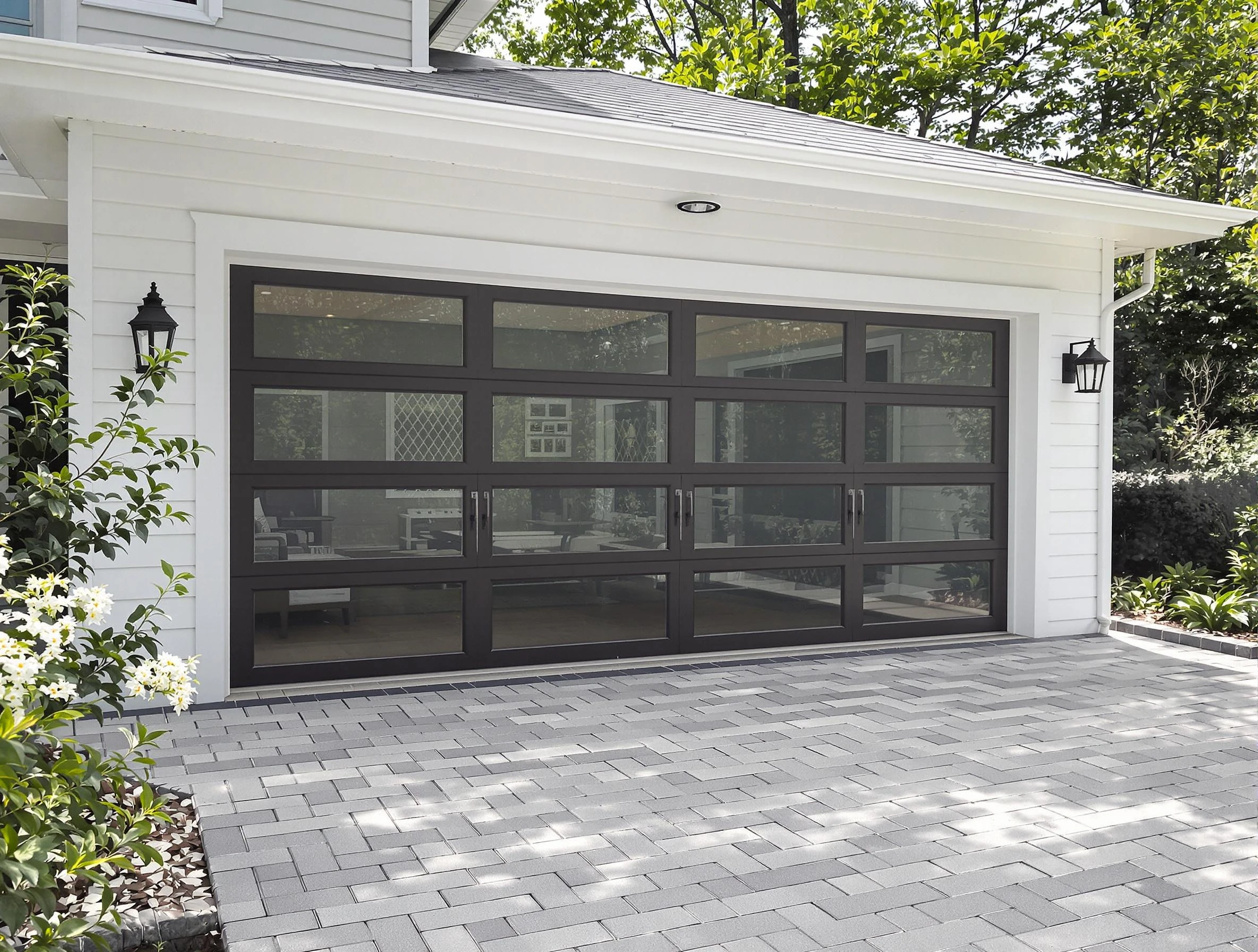 Woonsocket Garage Door Repair design specialist presenting custom garage door options to Woonsocket homeowner