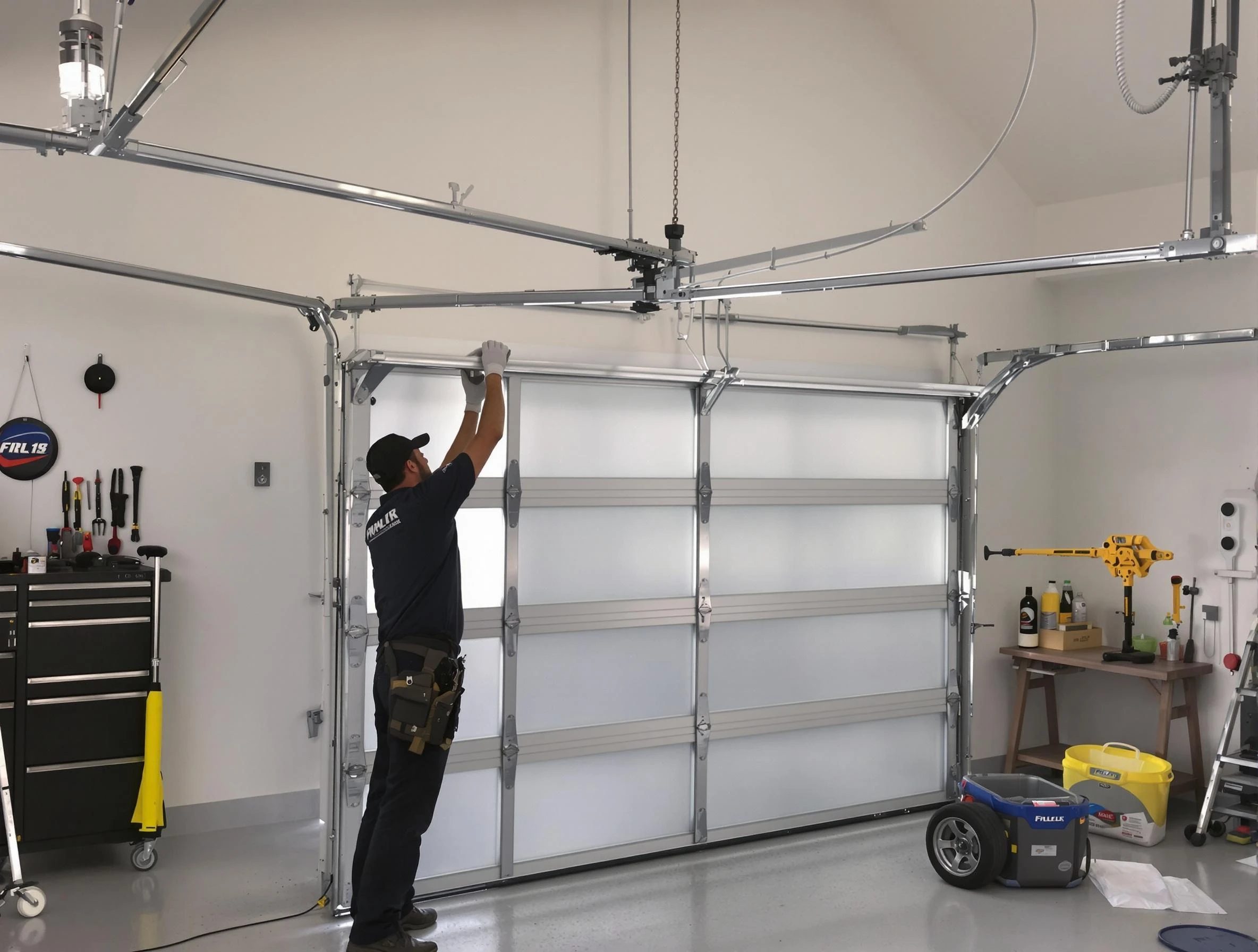 Woonsocket Garage Door Repair certified team performing precision garage door installation in Woonsocket